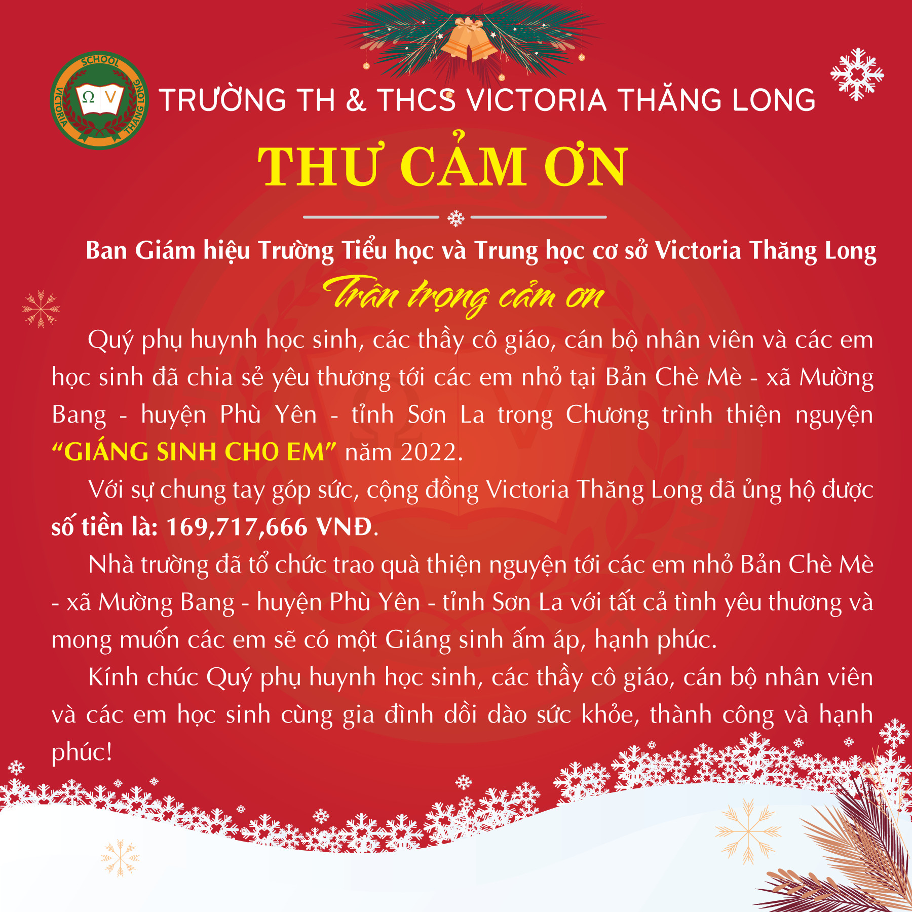 DANH SÁCH CÁC TẬP THỂ, CÁ NHÂN ỦNG HỘ CHƯƠNG TRÌNH THIỆN NGUYỆN GIÁNG SINH CHO EM (ĐỢT CUỐI)