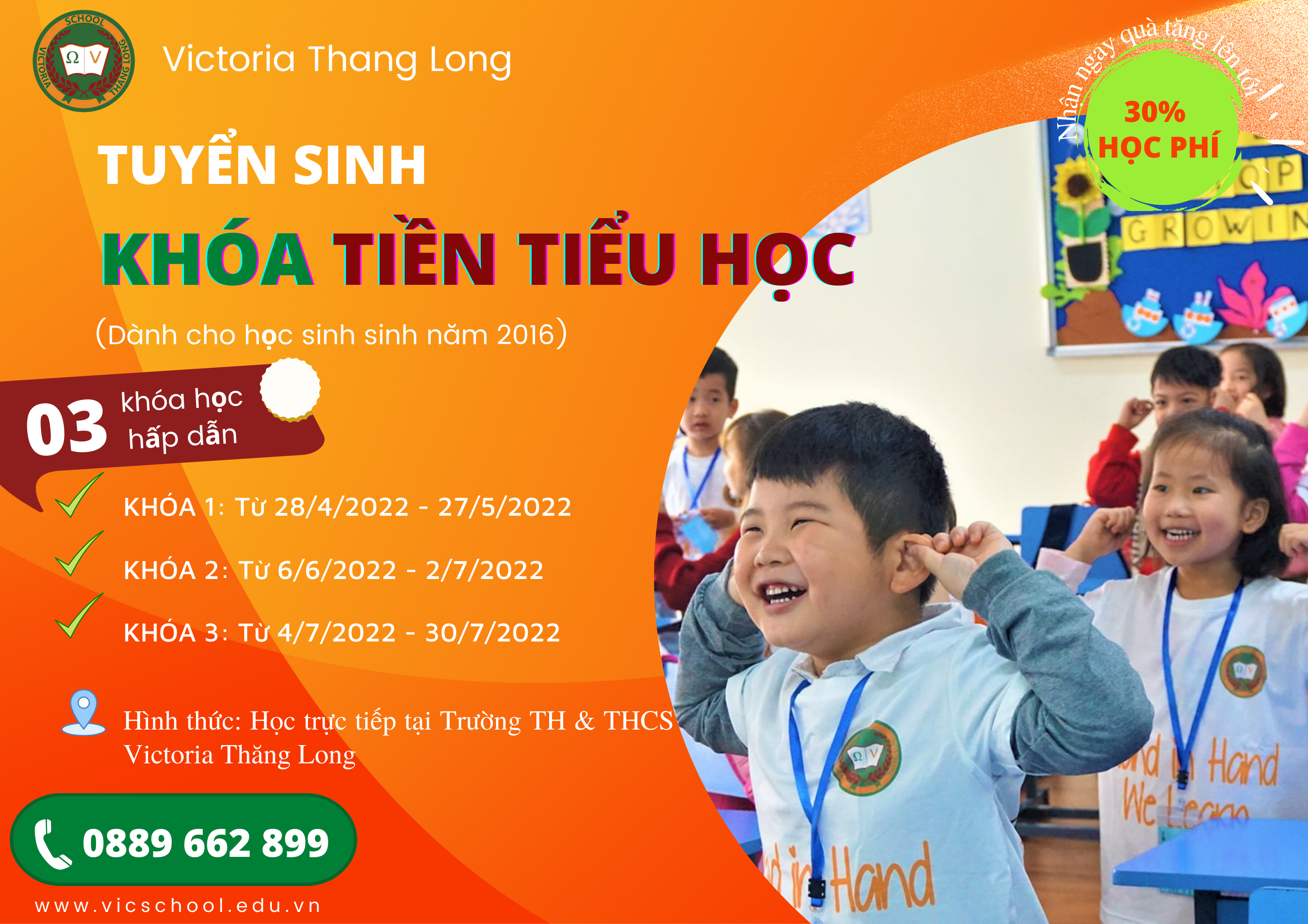 THÔNG BÁO TUYỂN SINH LỚP TIỀN TIỂU HỌC NĂM 2022