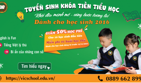 THÔNG BÁO TUYỂN SINH KHÓA TIỀN TIỂU HỌC NĂM HỌC 2021- 2022
