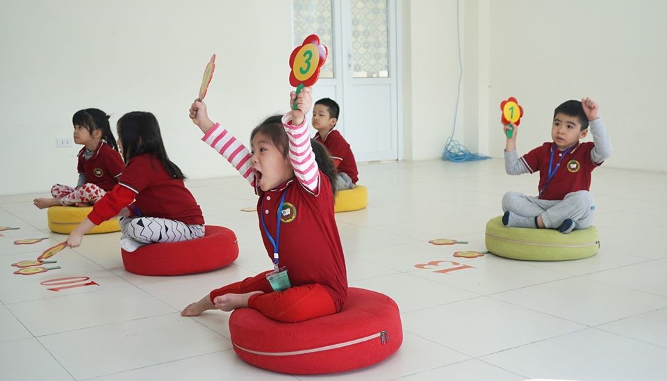 Học sinh lớp Tiền tiểu học của Victoria Thăng Long
