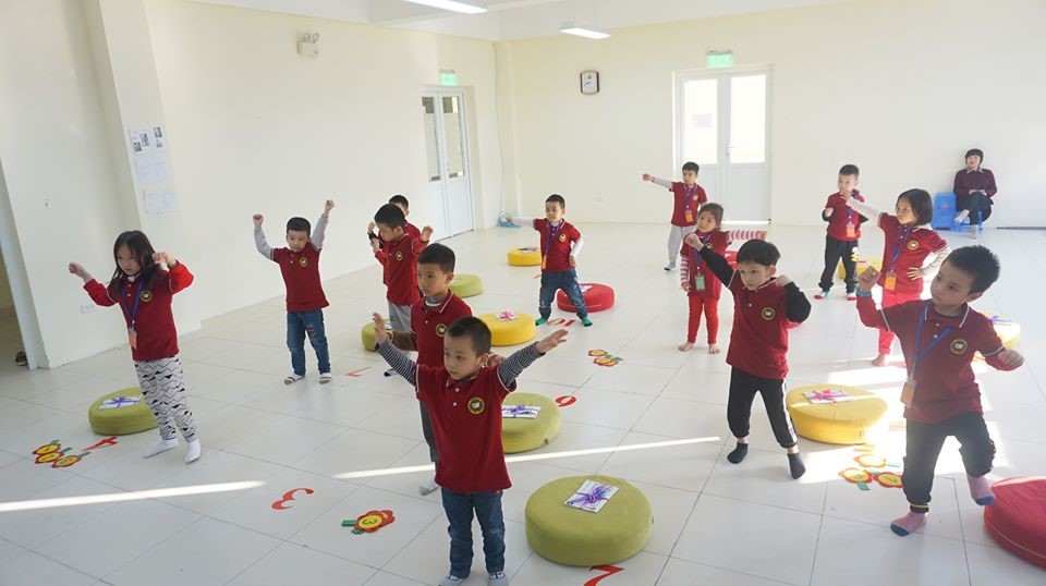 Học sinh lớp Tiền tiểu học của Victoria Thăng Long