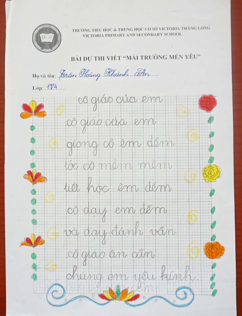 Mái trường mến yêu Victoria Thăng Long