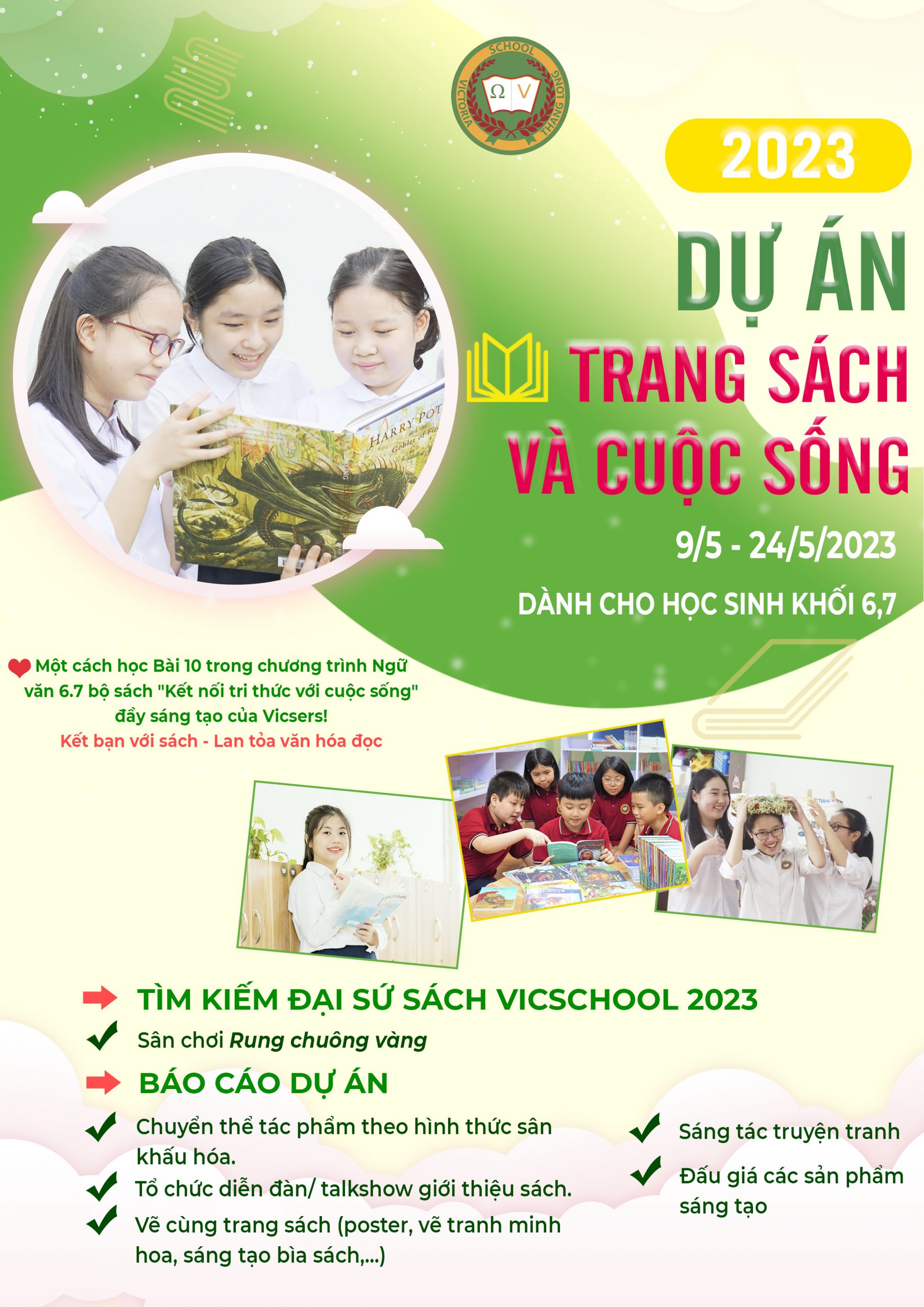 TRANG SÁCH VÀ CUỘC SỐNG: CÙNG VICSERS KẾT BẠN VỚI SÁCH – LAN TỎA VĂN HÓA ĐỌC TẠI VICSCHOOL