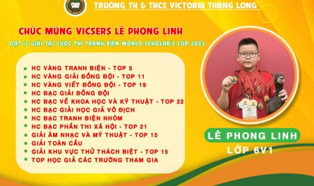 KẾT QUẢ RỰC RỠ CỦA VICSER LÊ PHONG LINH TẠI CUỘC THI HÙNG BIỆN QUỐC TẾ WORLD SCHOLAR’S CUP 2023
