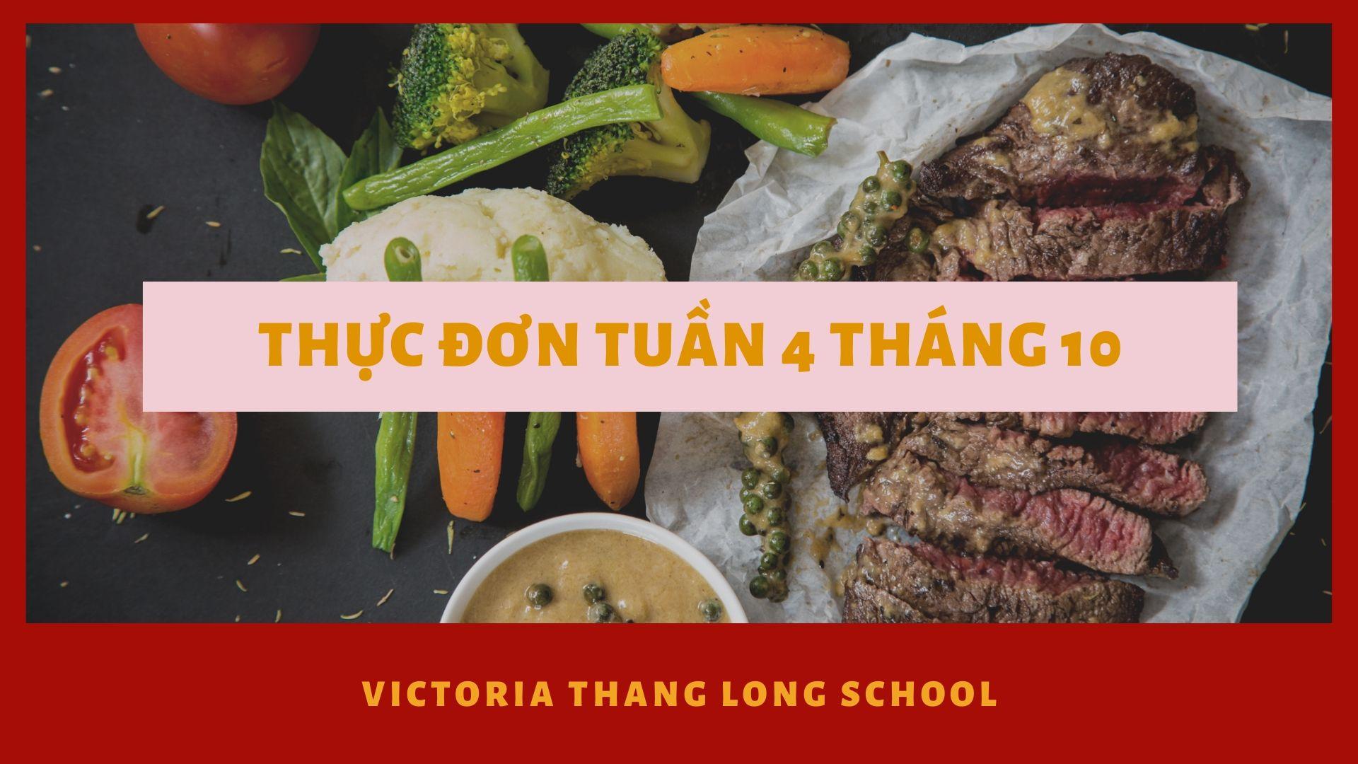 Thực đơn tháng 10 tuần 4 tại Vicschool
