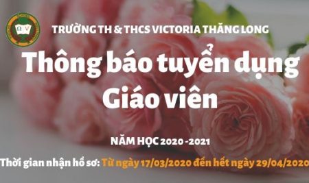 THÔNG BÁO TUYỂN DỤNG GIÁO VIÊN TIẾNG ANH ESL, MATH, SCIENCE/ TRỢ GIẢNG TIẾNG ANH
