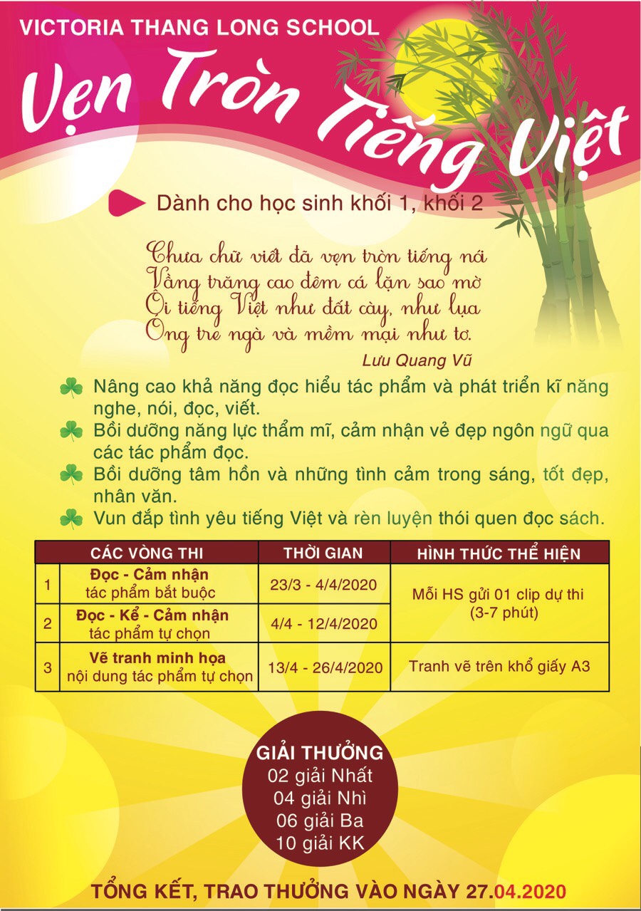 THÔNG BÁO VỀ GIAI ĐOẠN 1 DỰ ÁN VẸN TRÒN TIẾNG VIỆT